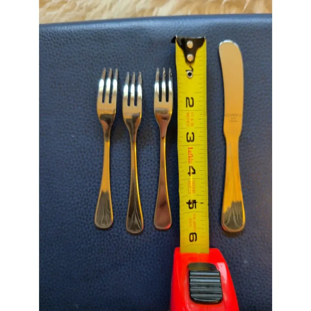 Dansk Torun 18/10 Stainless Steel Cocktail Forks Butter Spreader Set Lot of 4